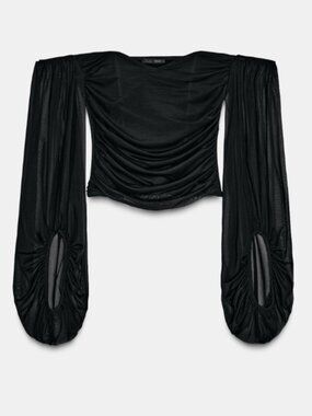 Zara | NWT | Flowy Straight Neck Top | Size: S